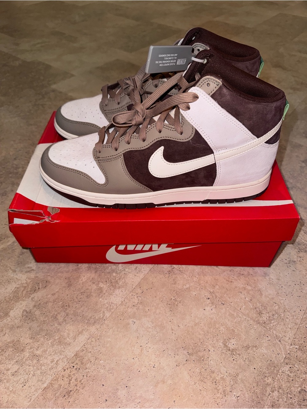 Nike Dunk Hi Retro - Sail/Khaki LT Chocolate